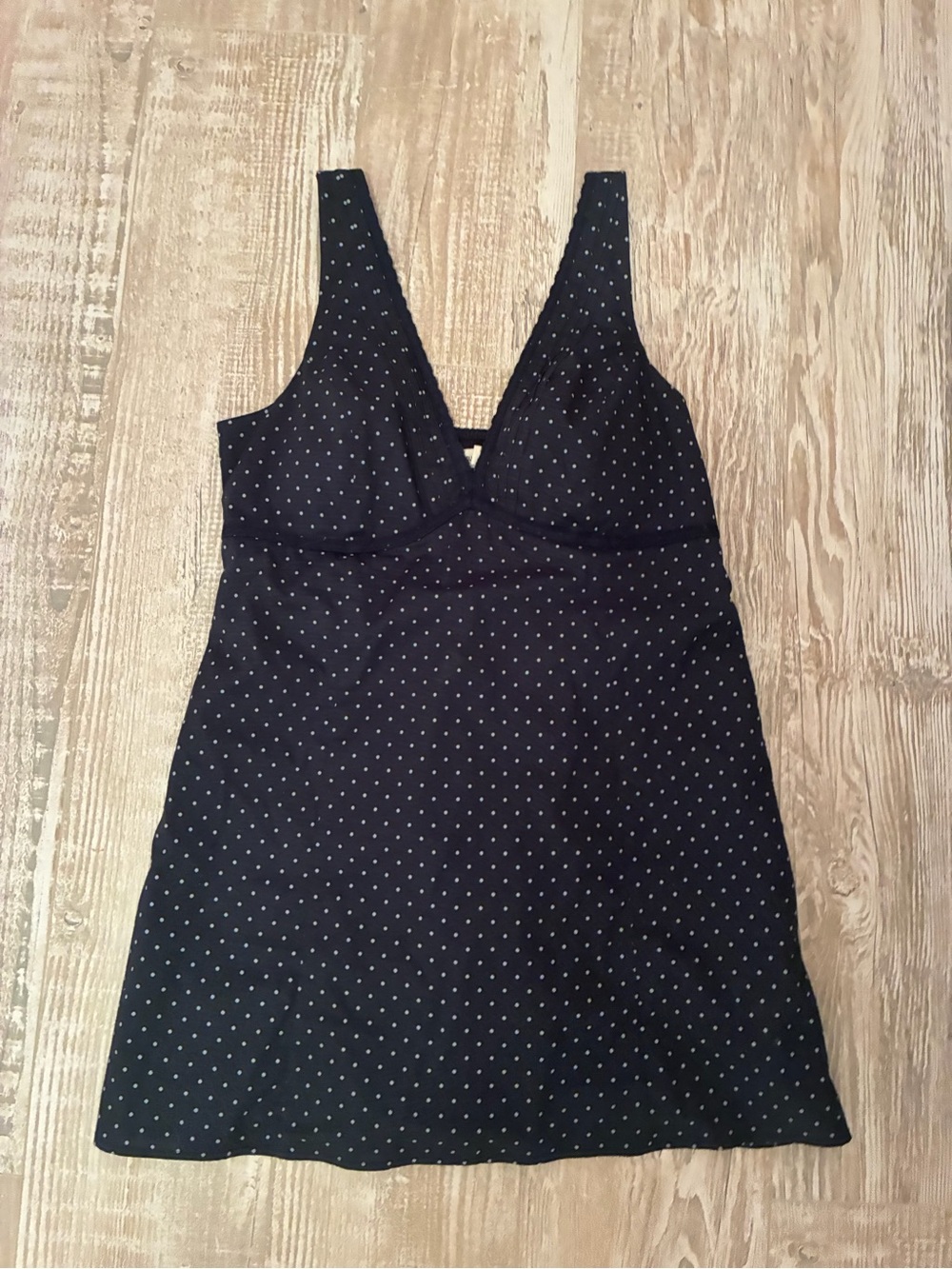Hollister Navy Blue Polka Dot Sleeveless Dress
